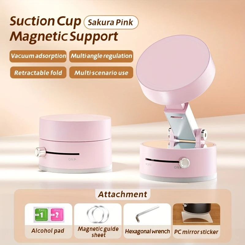 Foldable Magnetic Car Phone Holder with Suction Cup